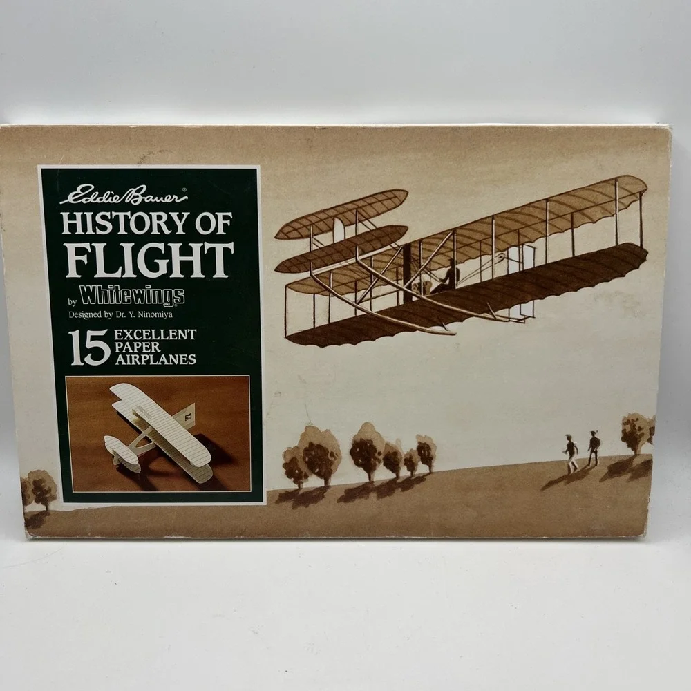 Eddie Bauer History of Flight Whitewings 15 Excellent Paper Airplanes kit NEW